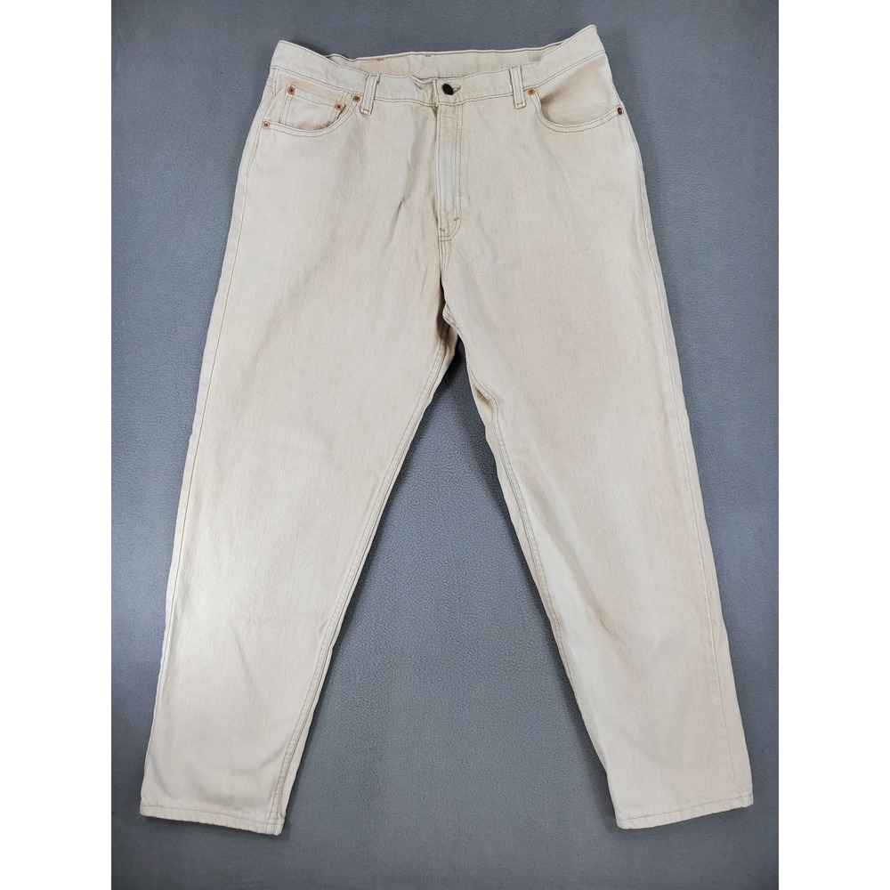 Levis 561 Relaxed Fit Jeans Women 18 M Beige Vintage 90s Made in USA Tapered Leg